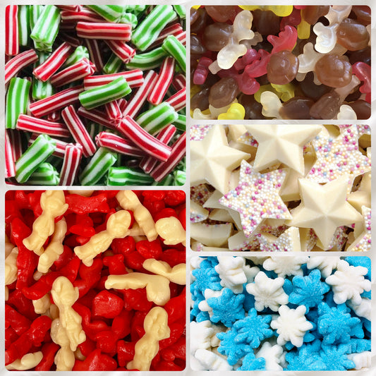 Snowman Christmas filled jars - 750g pick N mix sweets