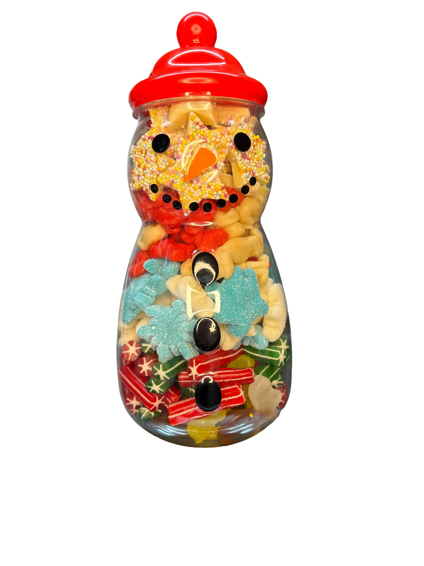 Snowman Christmas filled jars - 750g pick N mix sweets