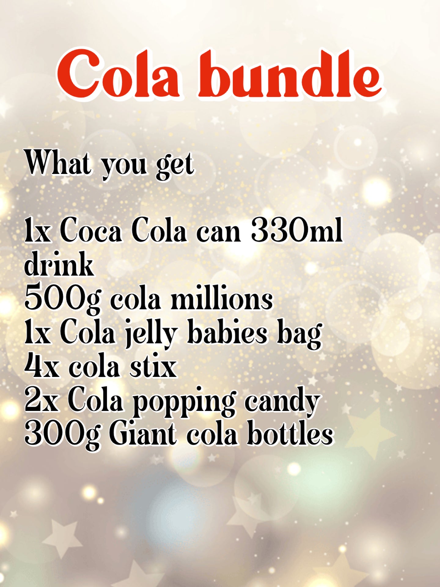 Cola themed sweets in a jar bundle
