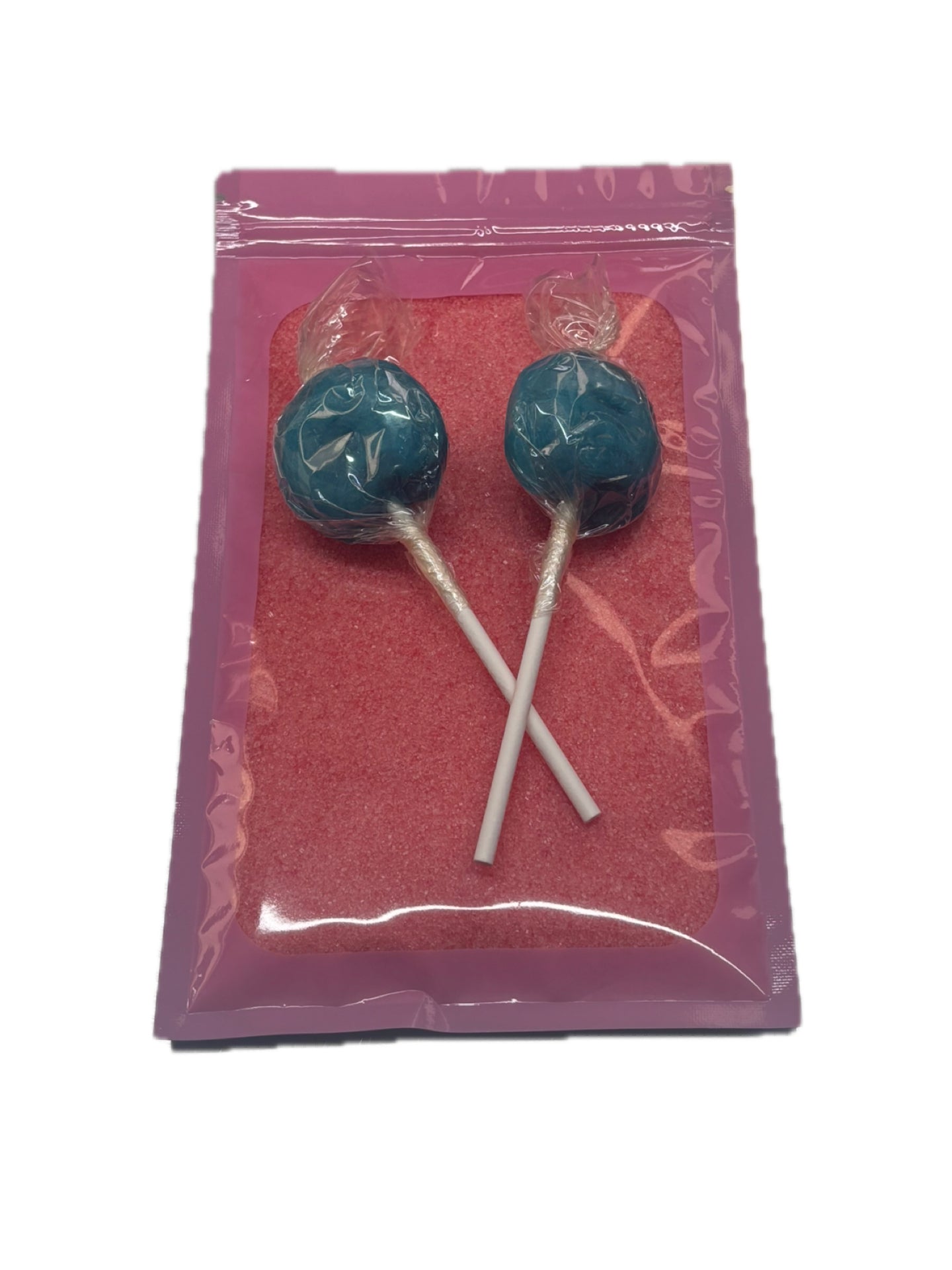 Sherbet and lollies - 100g of sherbet and 2 Dobsons mega lollies in a resealable pouch.