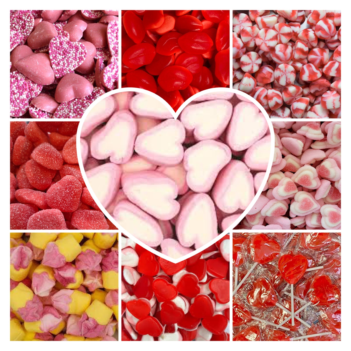 Valentines Pick N Mix Sweets in a heart gift box