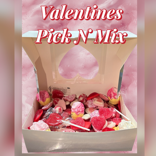 Valentines Pick N Mix Sweets in a heart gift box