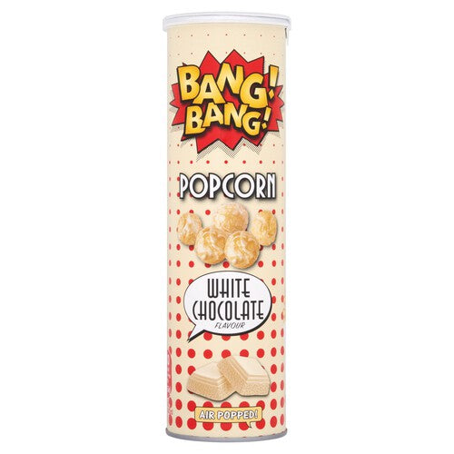 BANG BANG POPCORN - different flavours to choose from, white chocolate, salted caramel and chocolate
