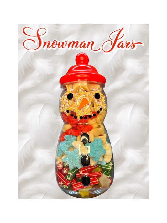 Snowman Christmas filled jars - 750g pick N mix sweets