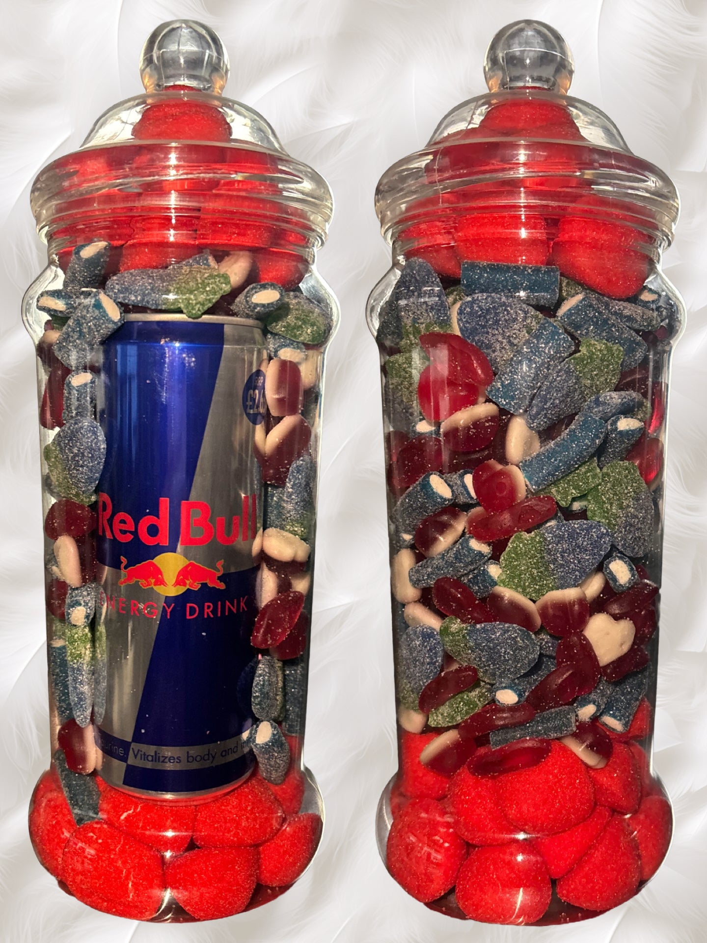 Red bull filled pick n mix sweet jar - 2.5L Victorian sweet jar