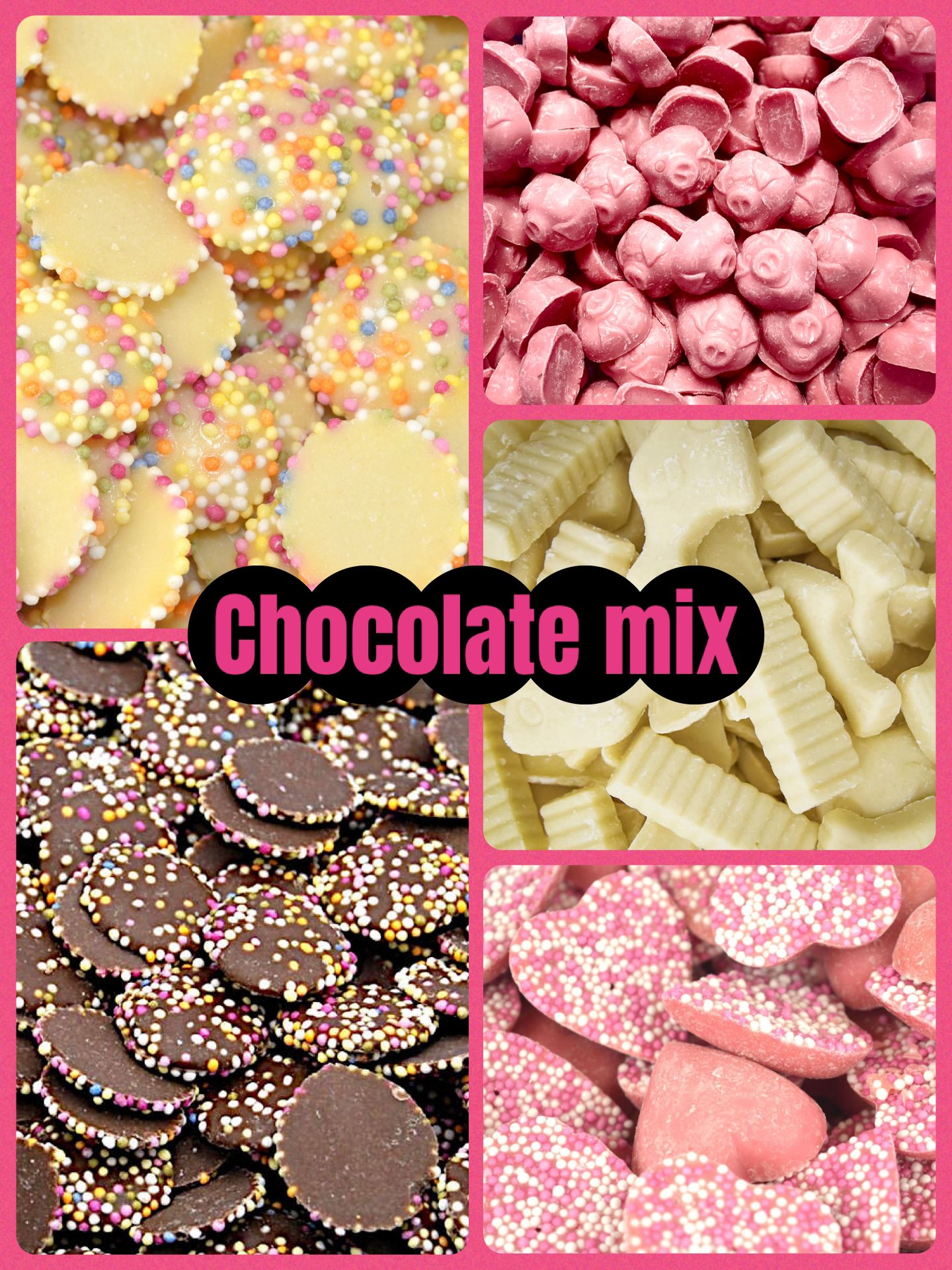 Assorted Retro Chocolate Sweets in Resealable Pouch |  500g Chocolate Mix