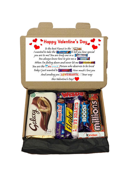 Valentine’s Chocolate Gift Box with Poem | Galaxy, Flake, Wispa & More