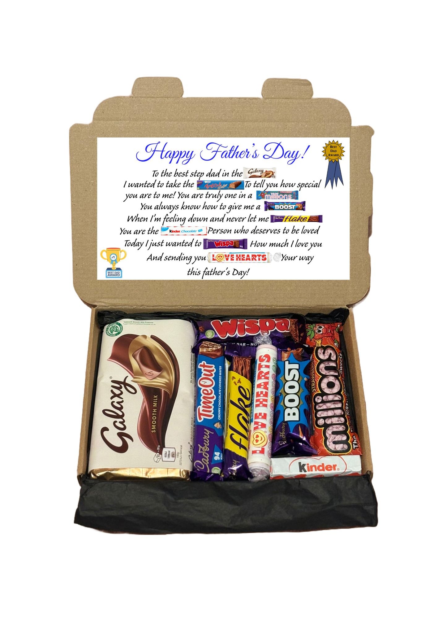 Father’s Day Chocolate Gift Box | Sweet Treat Selection for Dad – Poem-Inspired Box with Galaxy, Boost & More