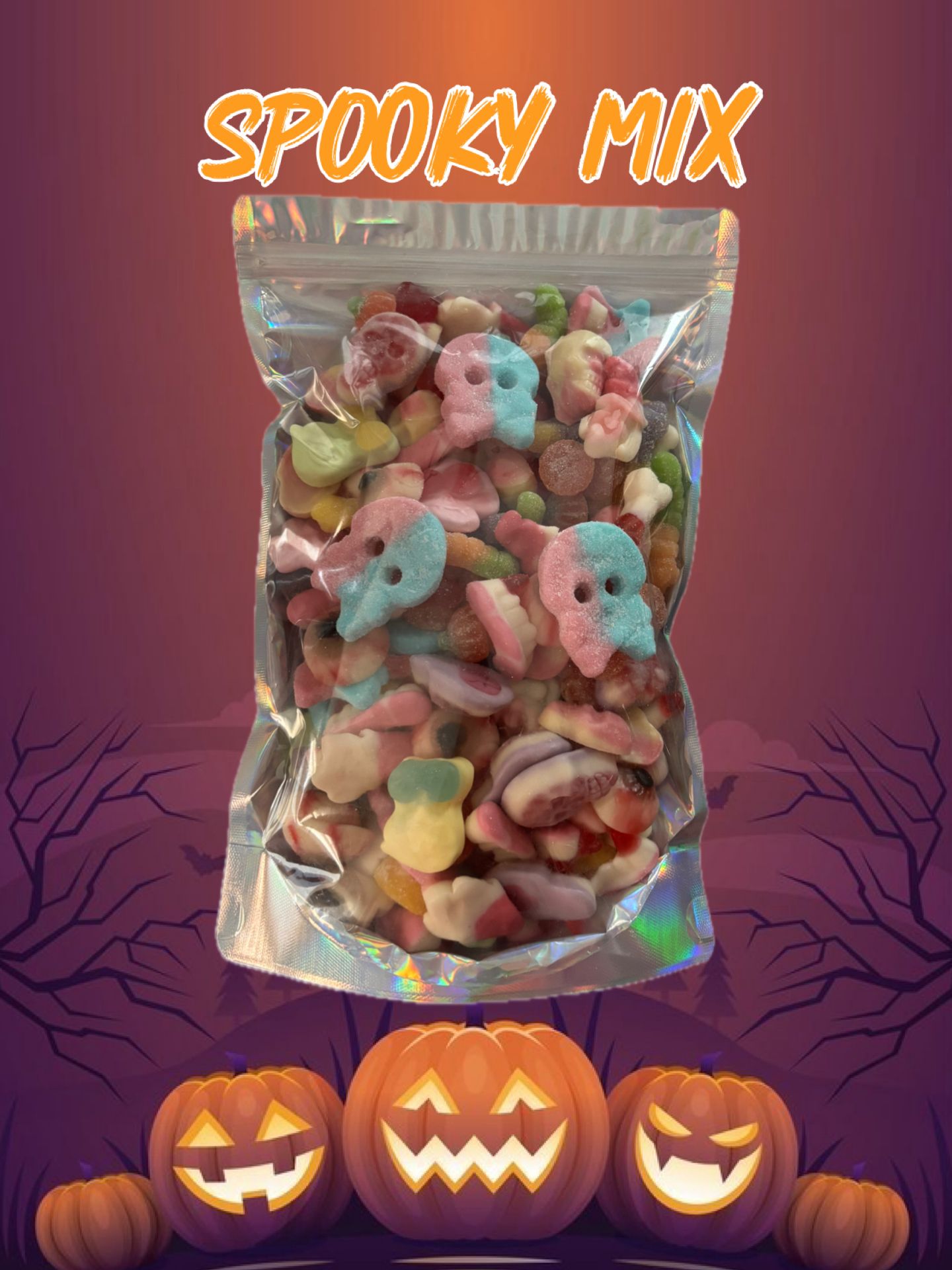 Halloween Spooky Treat Bag | 500g–1kg Pick n Mix Sweets 🎃 | Pre-Selected Mix